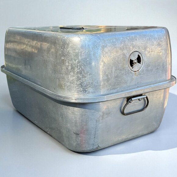 Vintage WEAR-EVER Aluminum Turkey Roaster Pan No. 326 – 3 Pc Vented Lid & Rack - Picture 1 of 10